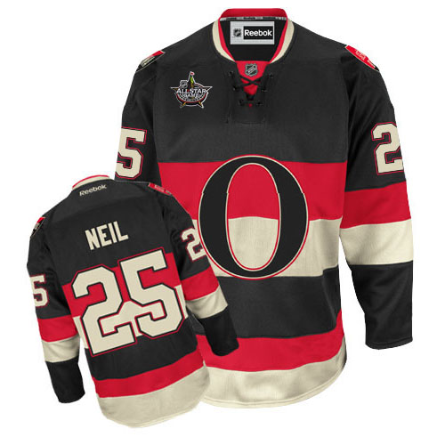 durable Ottawa Senators 25 Chris Neil Black Third NHL Hockey Jersey